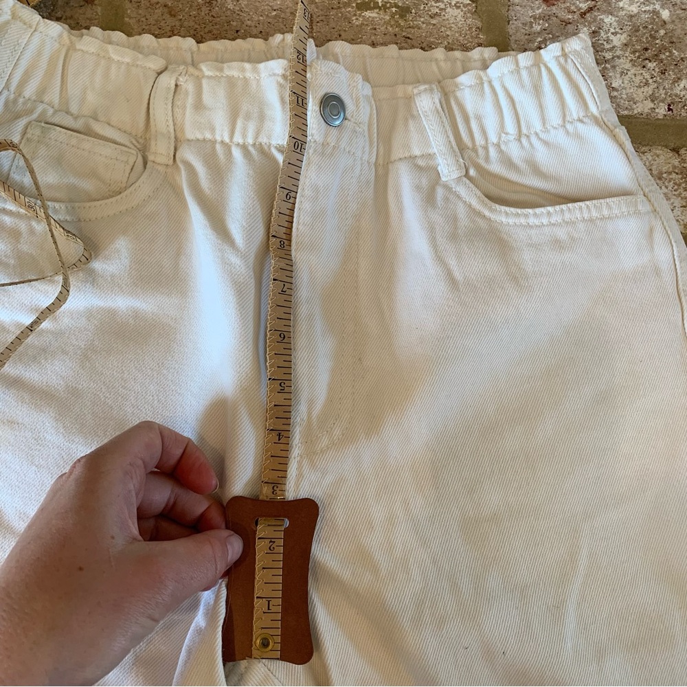 H&M | High Waisted Paper Bag White Pants | 4 - Picture 12 of 14
